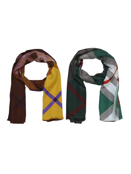 multi colored cotton scarf - 15010913 - Very Small Image - 1