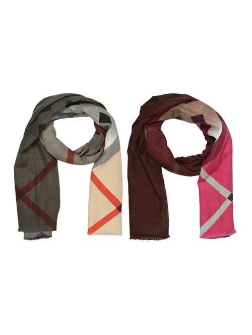 multi colored cotton scarf - 15010915 - Very Small Image - 1