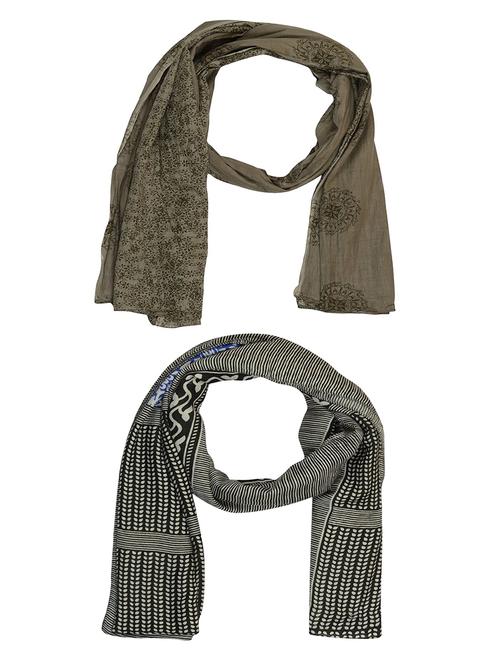 multi colored cotton scarf - 15010927 - Very Small Image - 1