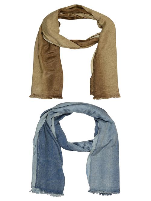 multi colored cotton scarf - 15010931 - Very Small Image - 1