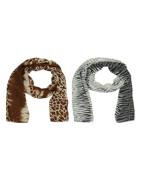 multi colored cotton scarf - 15010952 - Very Small Image - 1