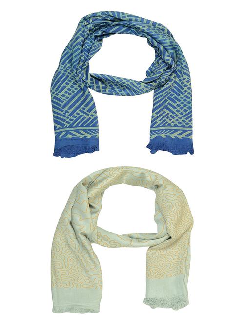 multi colored cotton scarf - 15010992 - Very Small Image - 1