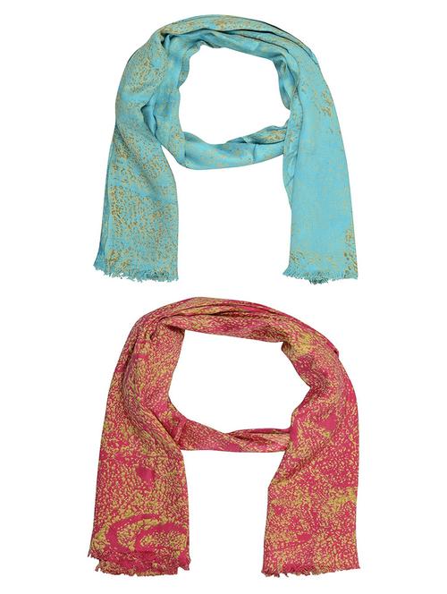 multi colored cotton scarf - 15011001 - Very Small Image - 1