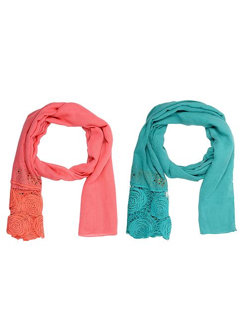 multi colored cotton scarf - 15011052 - Very Small Image - 1