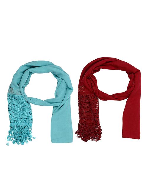 multi colored cotton scarf - 15011069 - Very Small Image - 1