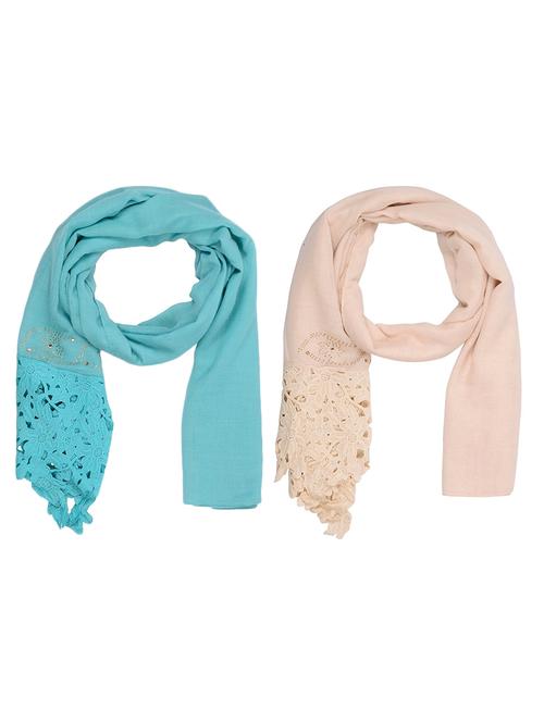 multi colored cotton scarf - 15011081 - Very Small Image - 1