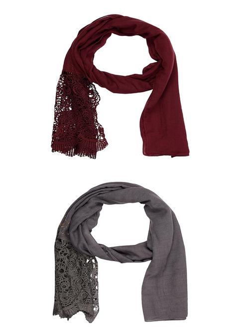 multi colored cotton scarf - 15011103 - Very Small Image - 1