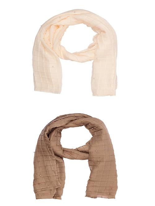 multi colored cotton scarf - 15011125 - Very Small Image - 1