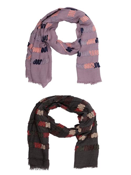 multi colored cotton scarf - 15011148 - Very Small Image - 1