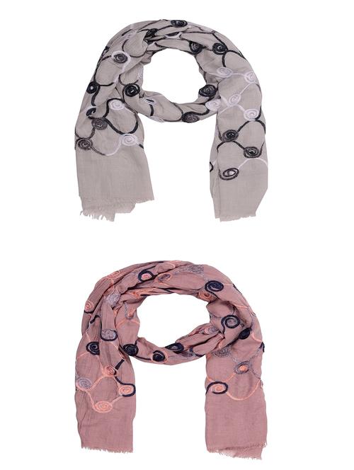 multi colored cotton scarf - 15011150 - Very Small Image - 1