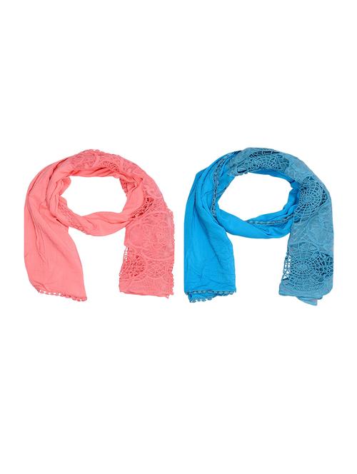 multi colored cotton scarf - 15011186 - Very Small Image - 1
