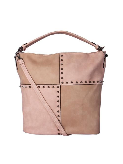 pink leatherette hobo handbag - 15011217 - Very Small Image - 1