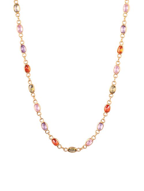 multi colored brass chain necklace - 15011221 - Very Small Image - 1