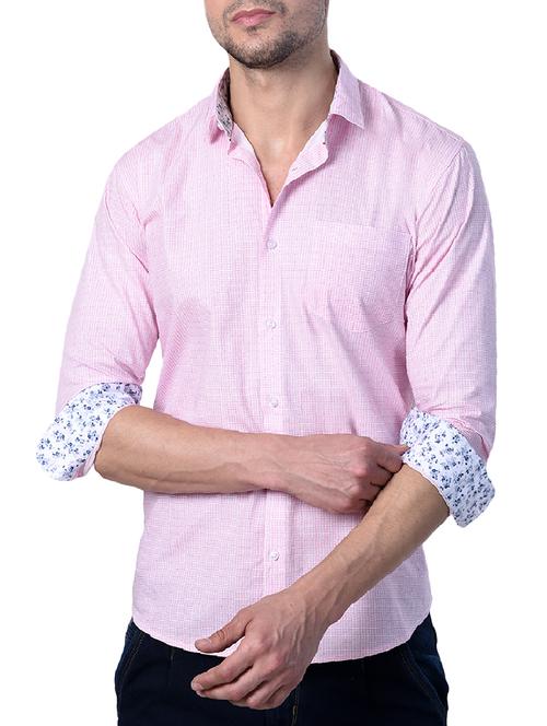 pink cotton casual shirt - 15011567 - Very Small Image - 1