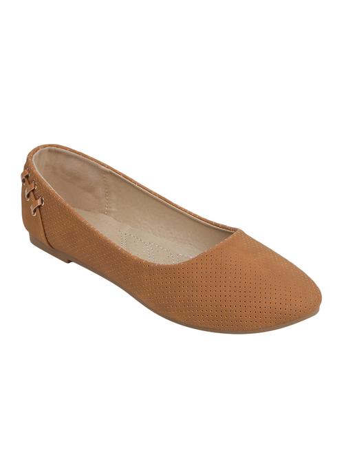 tan suede slip on ballerina - 15011630 - Very Small Image - 1
