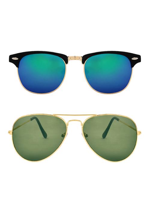 zyaden combo of two sunglasses clubmaster & aviator - pack of 2 - 15012371 - Very Small Image - 1