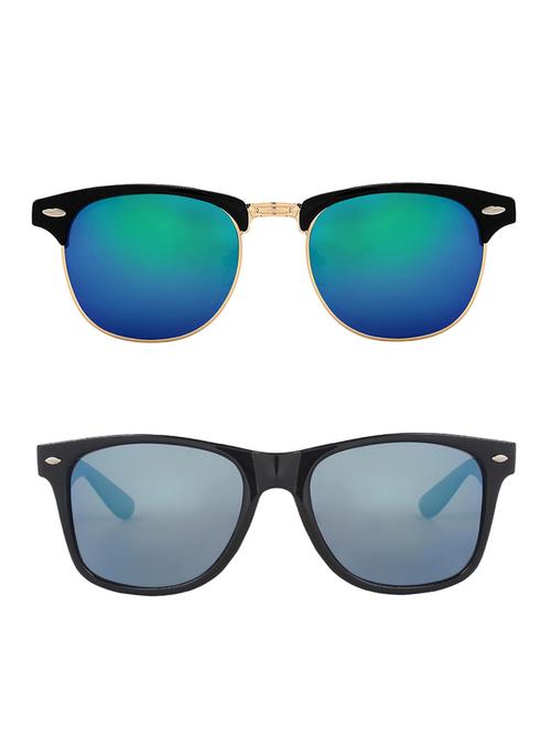 zyaden combo of two sunglasses clubmaster & wayfarer - pack of 2 - 15012382 - Very Small Image - 1