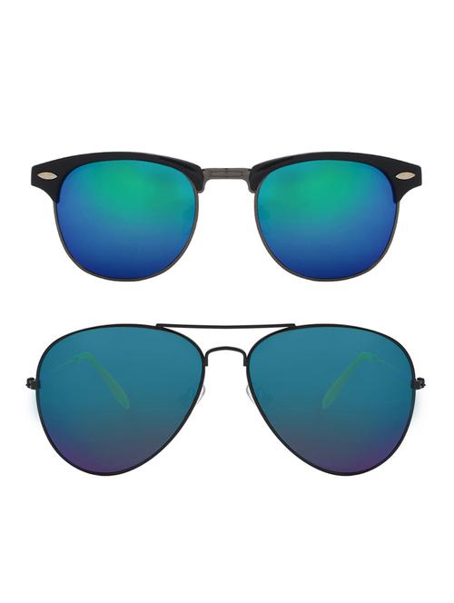 zyaden combo of two sunglasses clubmaster & aviator - pack of 2 - 15012397 - Very Small Image - 1