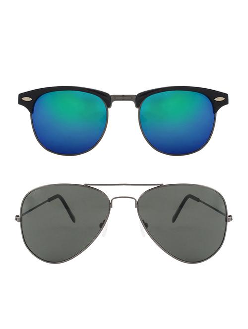 zyaden combo of two sunglasses clubmaster & aviator - pack of 2 - 15012405 - Very Small Image - 1