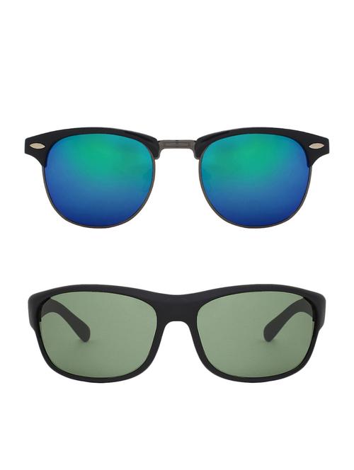zyaden combo of two sunglasses clubmaster & wraparound - pack of 2 - 15012409 - Very Small Image - 1
