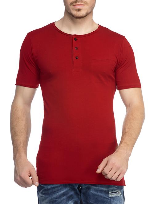 red cotton pocket t-shirt - 15013379 - Very Small Image - 1