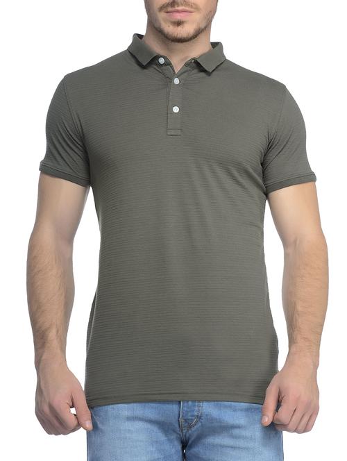 olive green cotton t-shirt - 15013402 - Very Small Image - 1