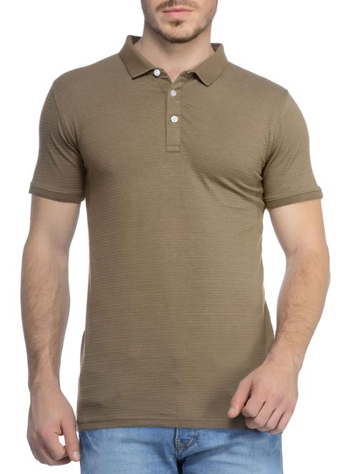 olive green cotton t-shirt - 15013405 - Very Small Image - 1