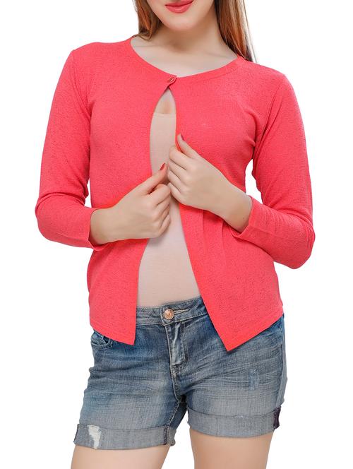 pink solid shrug - 15013830 - Very Small Image - 1