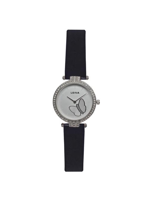 jm new leina style l1 silver black leather belt watch - 15013995 - Very Small Image - 1