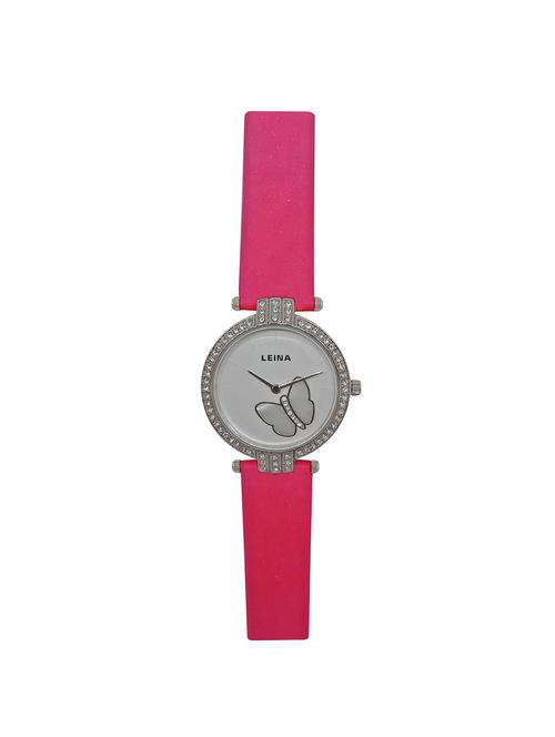 jm new leina style l1 silver dial purple leather belt watch - 15013999 - Very Small Image - 1