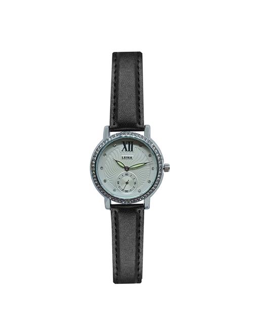 jm new leina style l4 silver brown leather belt watch - 15014023 - Very Small Image - 1