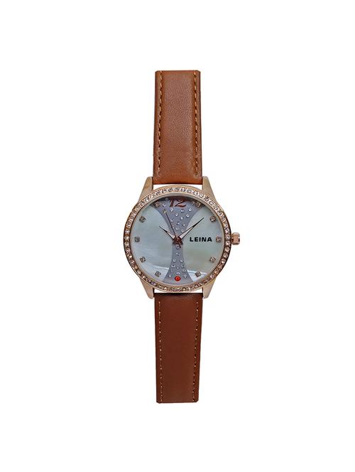 jm new leina style l5 brown leather belt watch - 15014037 - Very Small Image - 1