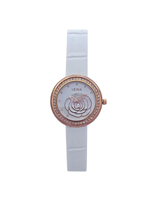 jm new leina style l5 white leather belt watch - 15014043 - Very Small Image - 1