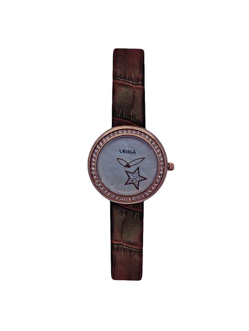 jm new leina style l7 brown leather belt watch - 15014051 - Very Small Image - 1