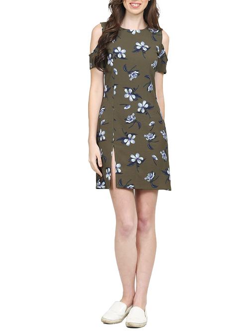 olive floral sheath dress - 15015520 - Very Small Image - 1