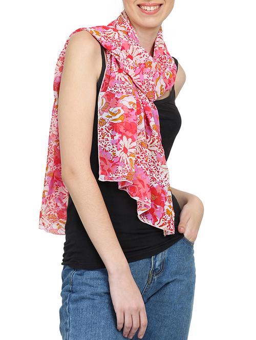 pink polyester scarf - 15015817 - Very Small Image - 1