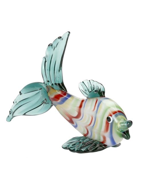 naughty & sly colorful glass fish showpiece - 15016197 - Very Small Image - 1