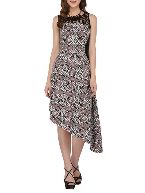 lace detailed asymmetric dress - 15016946 - Very Small Image - 1