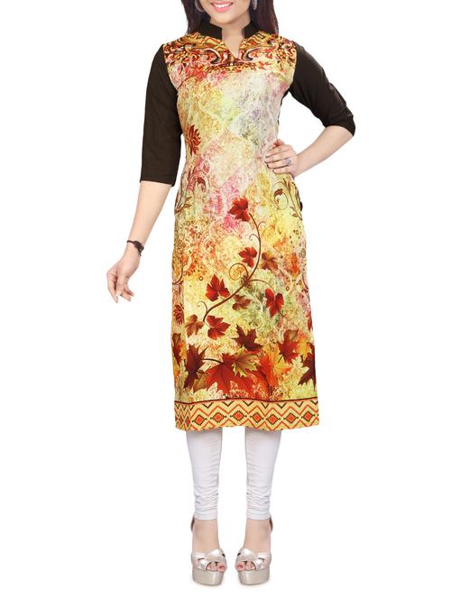 digital printed straight kurta - 15018019 - Very Small Image - 1