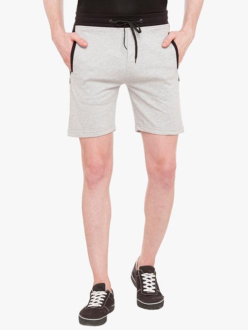 grey cotton blend shorts - 15018532 - Very Small Image - 1