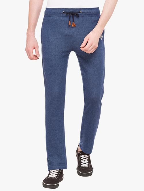 blue cotton full length track pant - 15018647 - Very Small Image - 1