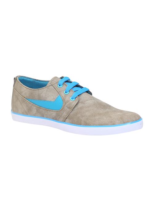 grey synthetic lace up sneakers - 15019226 - Very Small Image - 1