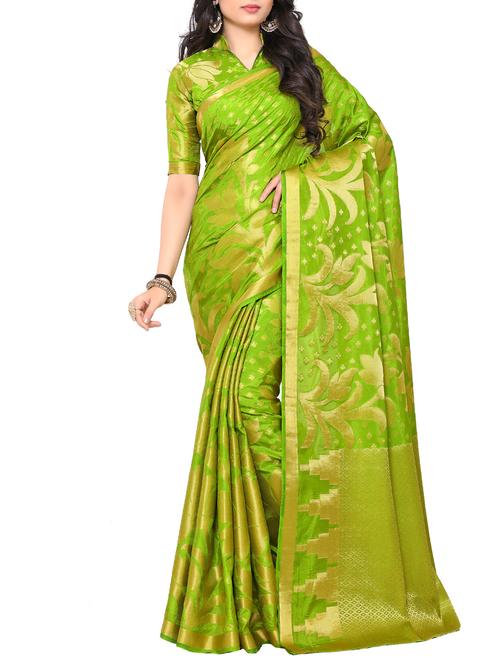 green art silk kanjivaram saree - 15019297 - Very Small Image - 1