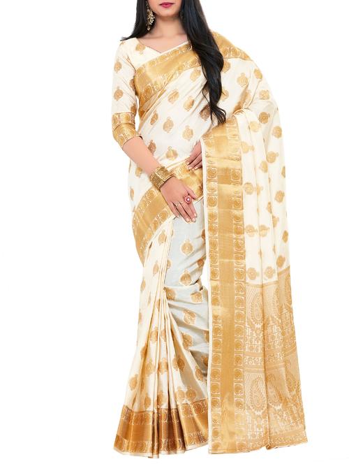 zari kanjivaram saree - 15019304 - Very Small Image - 1