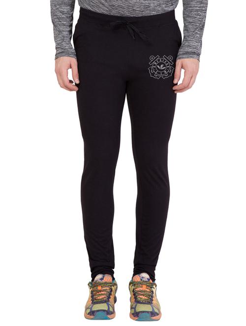 black cotton full length track pant - 15020399 - Very Small Image - 1