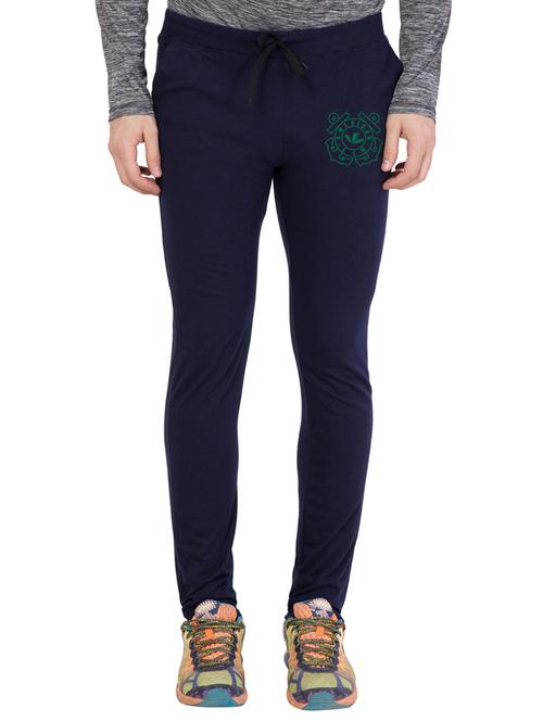 navy blue cotton full length track pant - 15020404 - Very Small Image - 1