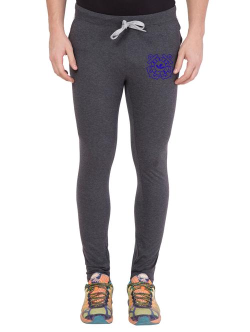 grey cotton full length track pant - 15020411 - Very Small Image - 1