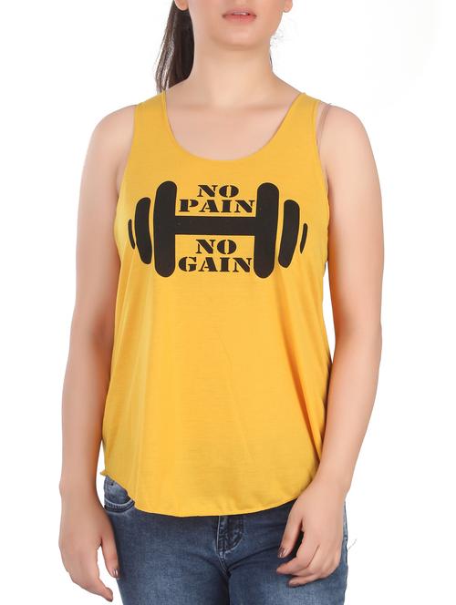 yellow cotton printed tee - 15020551 - Very Small Image - 1