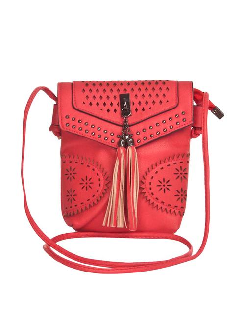 pink leatherette (pu) sling bag - 15021952 - Very Small Image - 1