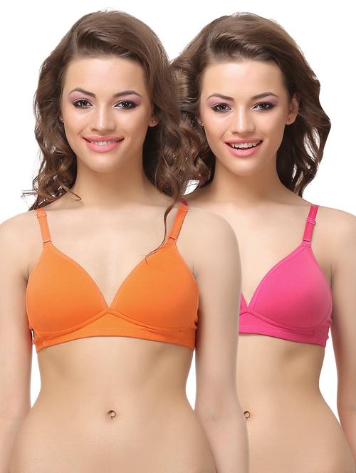 set of 2 multicolored plunge bra - 15025622 - Very Small Image - 1
